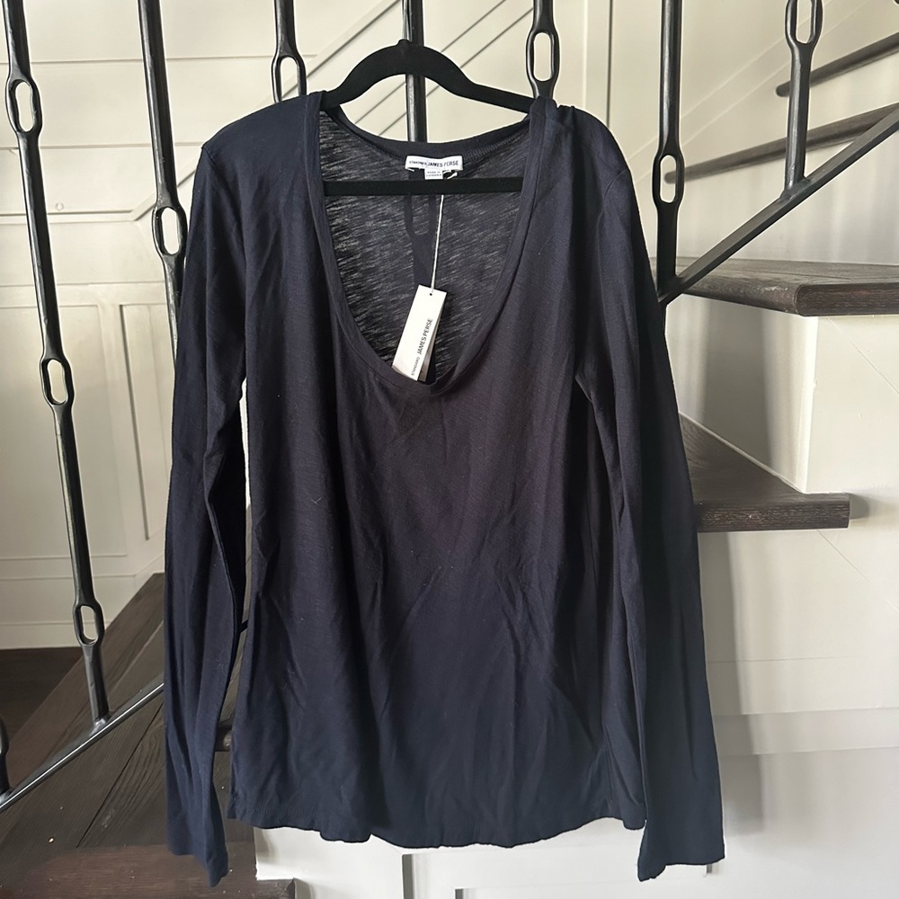 NWT James Perse lo my sleeve cotton shirt size 1